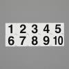 150x150mm 番号表示ステッカー[1～10]