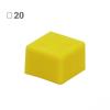 20x20x15mm 角型保護ｷｬｯﾌﾟ(EL/ｲｴﾛｰ/2個)