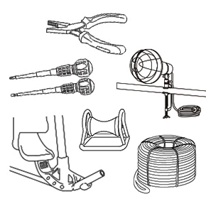 電気工事用道具、絶縁道具、現場作業灯